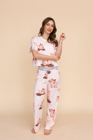 Pajama Crop Top "P'TITE COCHONNE"