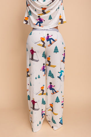Pantalon Pyjama Évasé "T'AS SKI FAUT"
