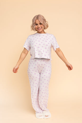 Pajama Crop Top "BOUCLE-LA"