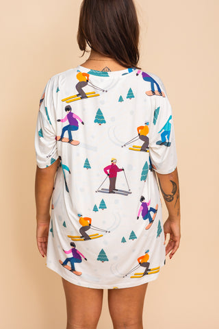 Long Tee Unisexe "T'AS SKI FAUT"