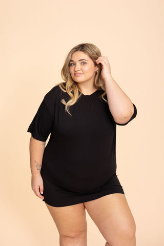 Unisex Long Tee "BLACK"