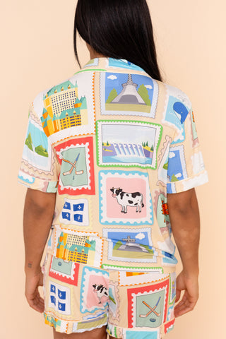 Pajama Blouse "JE ME SOUVIENS"