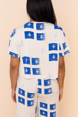 Pajama Crop Top "VIVE LE QUÉBEC"