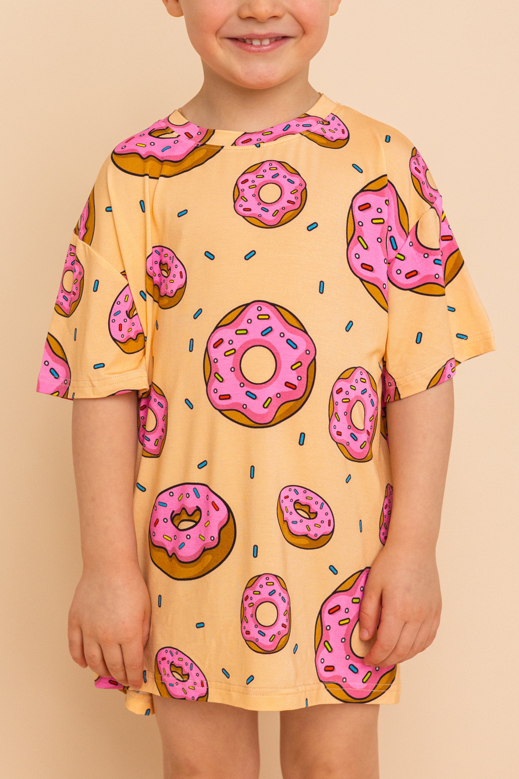 Kids' Long Tee "I DONUT CARE"