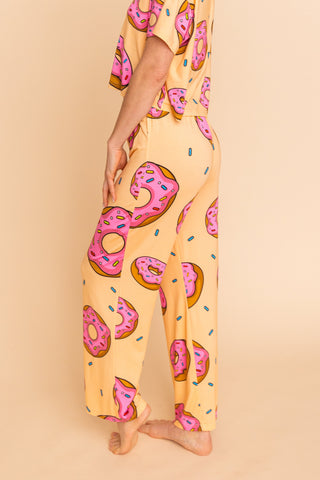 Pantalon Pyjama Évasé "I DONUT CARE"