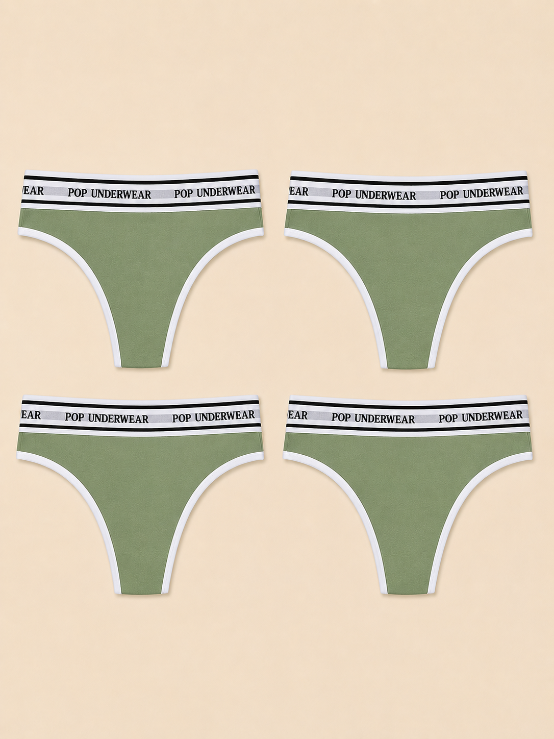 String Mini "KAKI" - Pack de 4