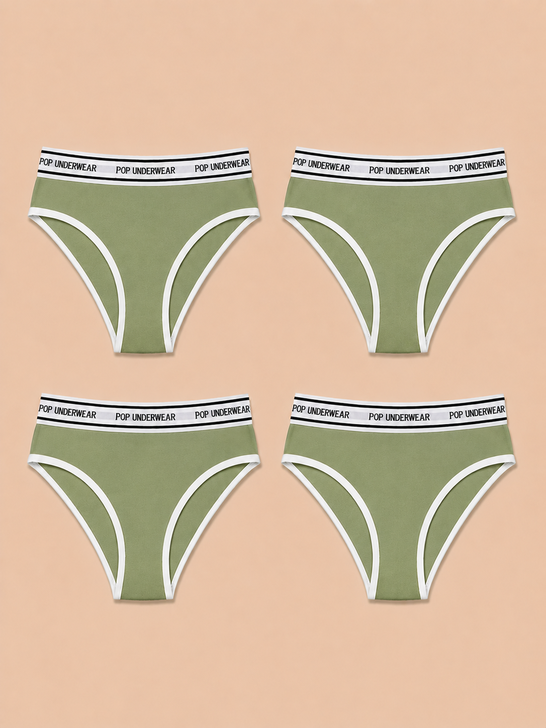 Brésilienne "KAKI" - Pack de 4