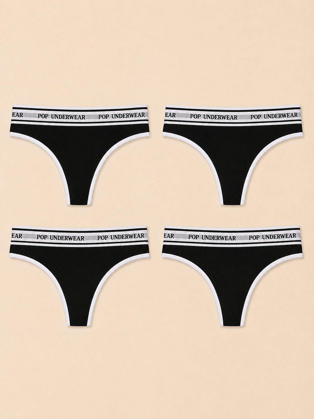 Mini String "BLACK" – Pack of 4
