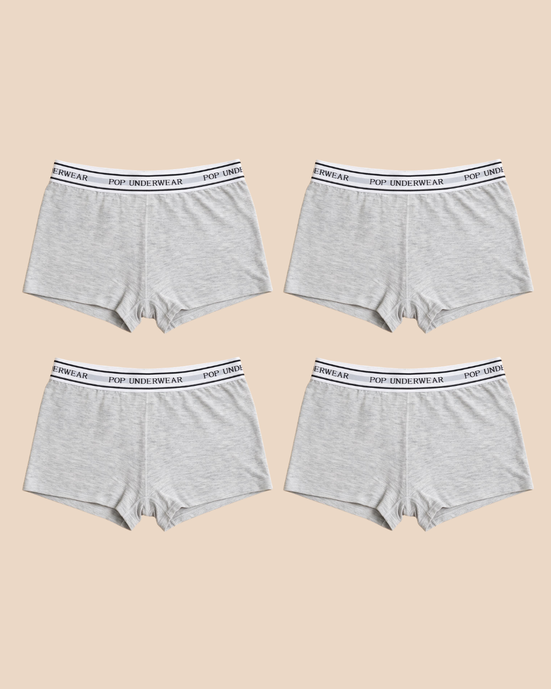 Women's Boxer Briefs "GREY" - 4-Pack