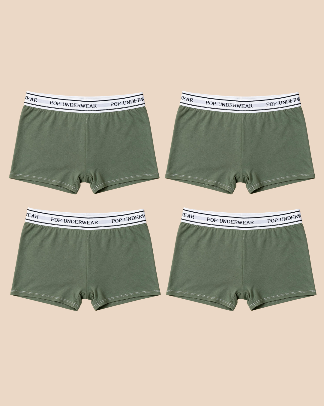 Women's Boxer Briefs "KAKI" - 4-Pack