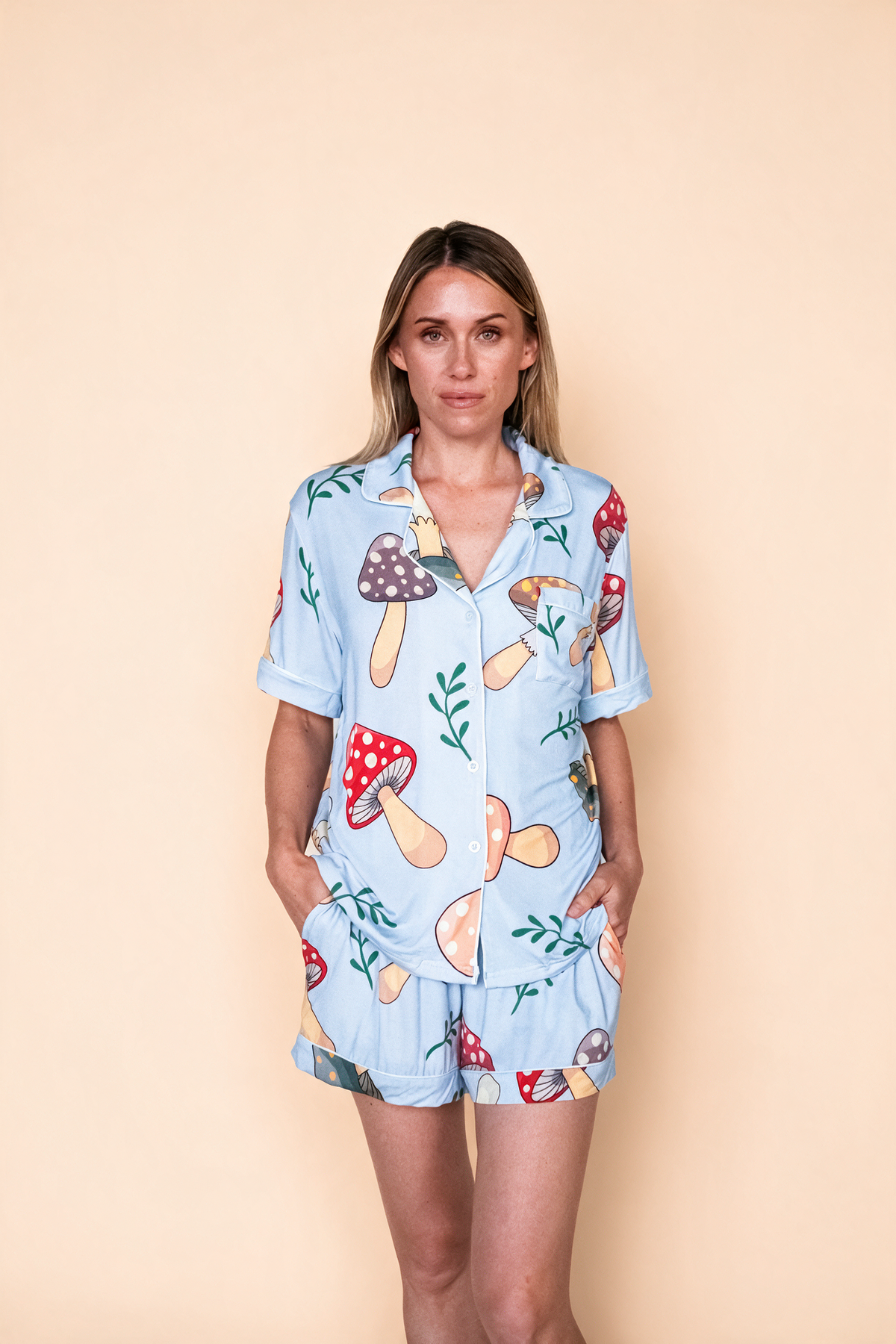 Pajama Blouse "T'ES MUSH"