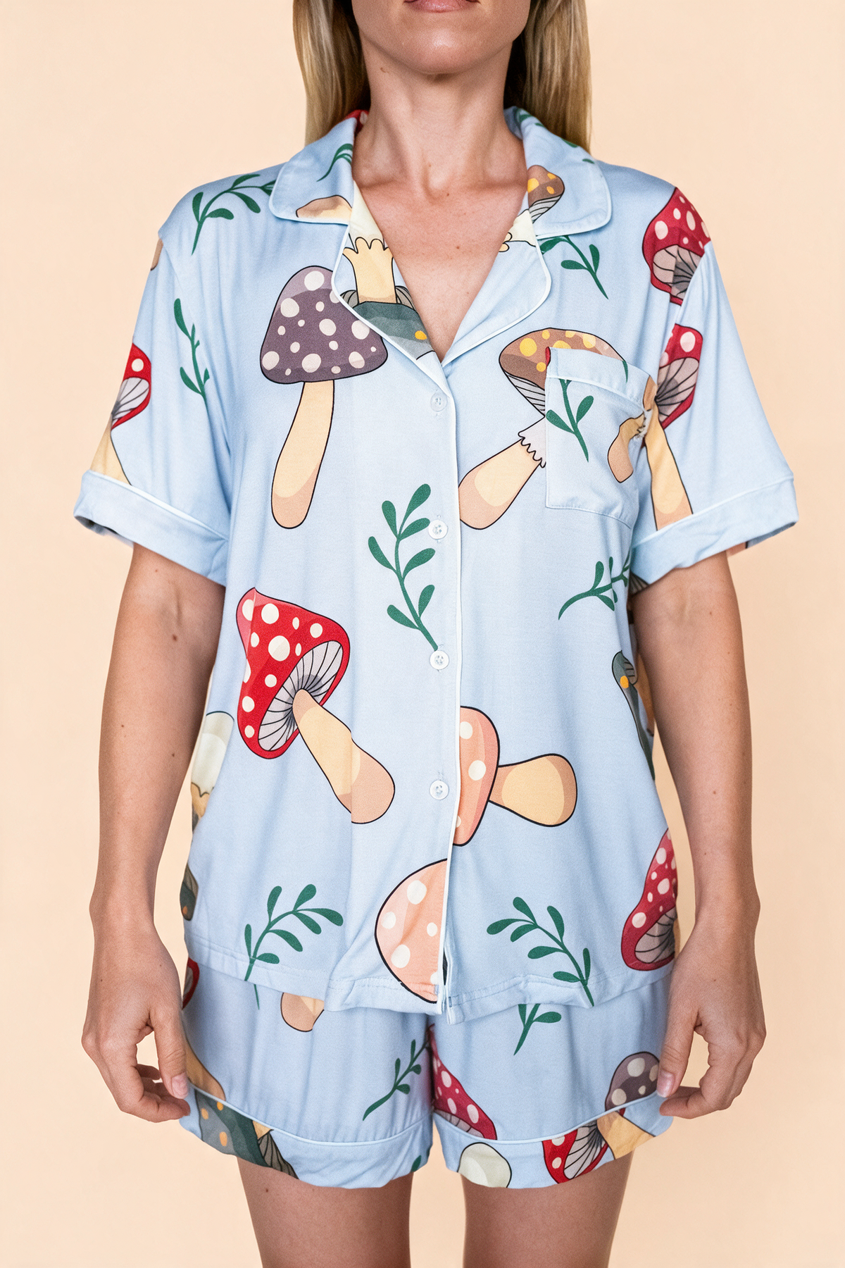 Pajama Blouse "T'ES MUSH"